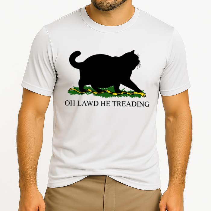 Funny Oh Lawd He Treading Meme Dont Tread On Me Performance Shirt
