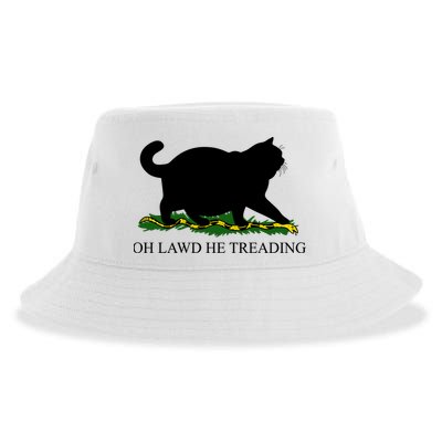 Funny Oh Lawd He Treading Meme Dont Tread On Me Sustainable Bucket Hat