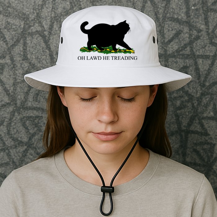 Funny Oh Lawd He Treading Meme Dont Tread On Me Bucket Hat