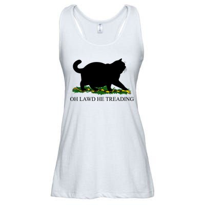 Funny Oh Lawd He Treading Meme Dont Tread On Me Ladies Essential Flowy Tank