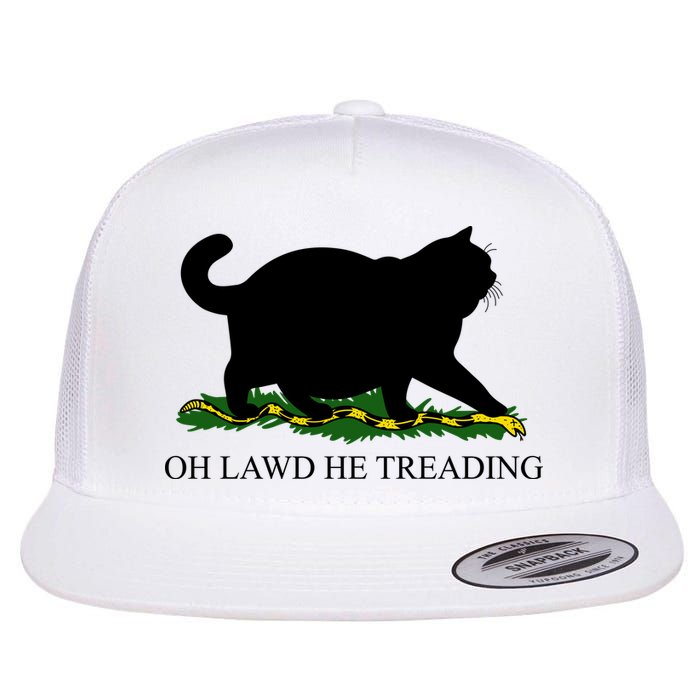Funny Oh Lawd He Treading Meme Dont Tread On Me Flatbill Hat