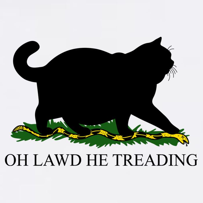 Funny Oh Lawd He Treading Meme Dont Tread On Me Flatbill Hat