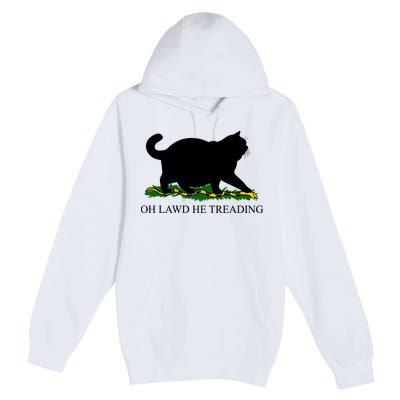 Funny Oh Lawd He Treading Meme Dont Tread On Me Premium Pullover Hoodie
