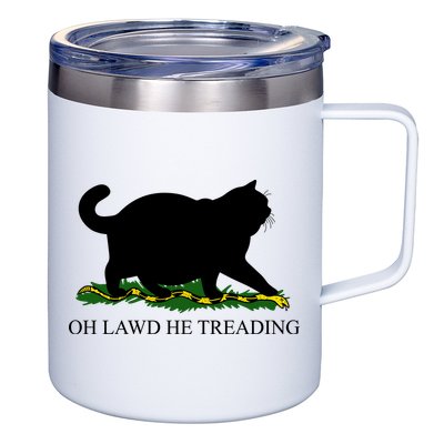 Funny Oh Lawd He Treading Meme Dont Tread On Me 12oz Stainless Steel Coffee Mug