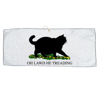 Funny Oh Lawd He Treading Meme Dont Tread On Me Large Microfiber Waffle Golf Towel