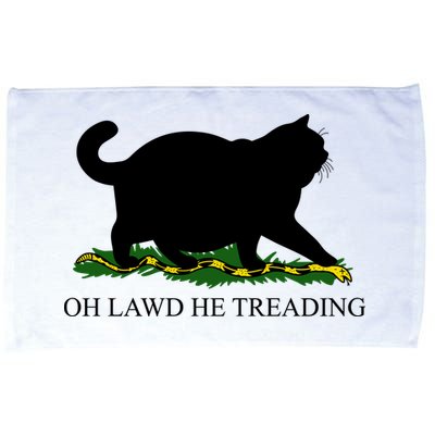 Funny Oh Lawd He Treading Meme Dont Tread On Me Microfiber Hand Towel