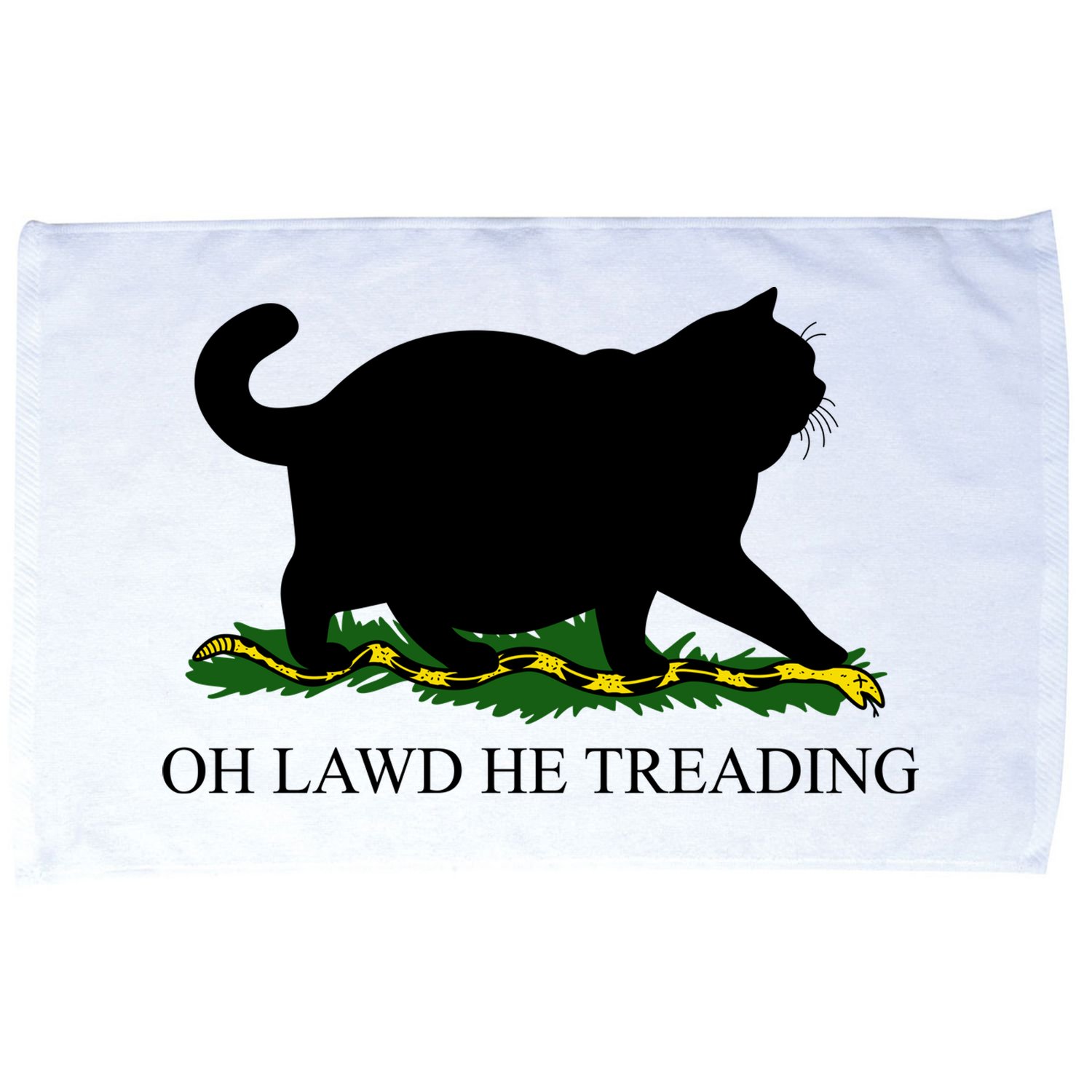 Funny Oh Lawd He Treading Meme Dont Tread On Me Microfiber Hand Towel