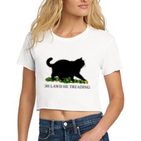 Funny Oh Lawd He Treading Meme Dont Tread On Me Crop Top