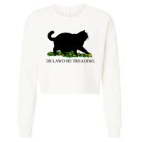 Funny Oh Lawd He Treading Meme Dont Tread On Me Cropped Pullover Crew