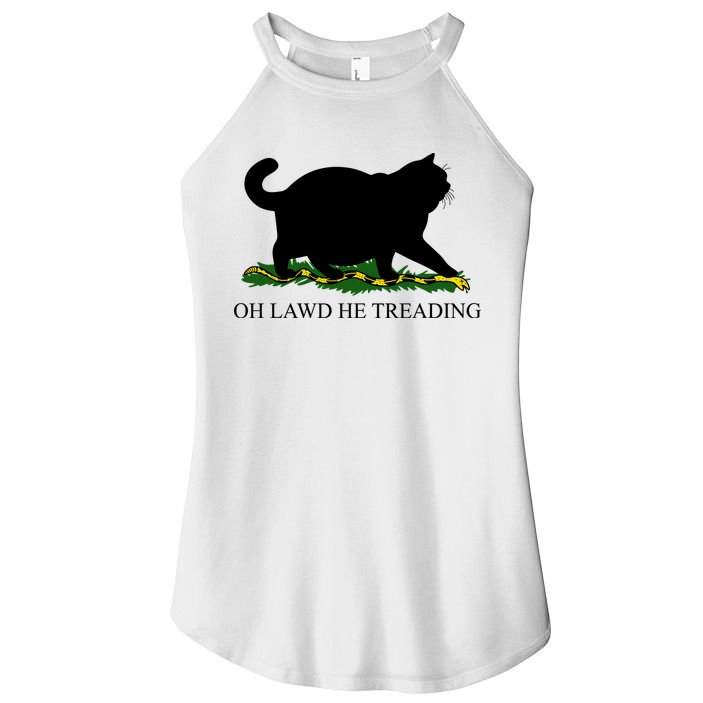 Funny Oh Lawd He Treading Meme Dont Tread On Me Women's Perfect Tri Rocker Tank