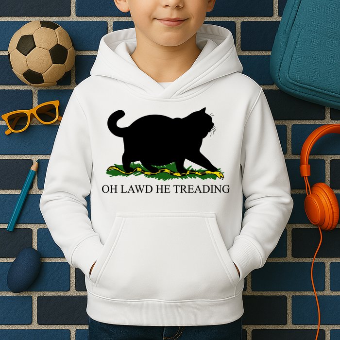 Funny Oh Lawd He Treading Meme Dont Tread On Me Kids Hoodie
