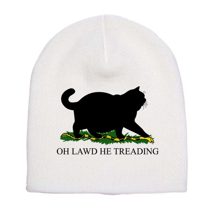 Funny Oh Lawd He Treading Meme Dont Tread On Me Short Acrylic Beanie