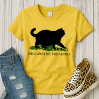 Funny Oh Lawd He Treading Meme Dont Tread On Me Womens T-Shirt