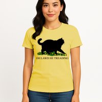 Funny Oh Lawd He Treading Meme Dont Tread On Me Womens T-Shirt