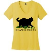 Funny Oh Lawd He Treading Meme Dont Tread On Me Women's V-Neck T-Shirt