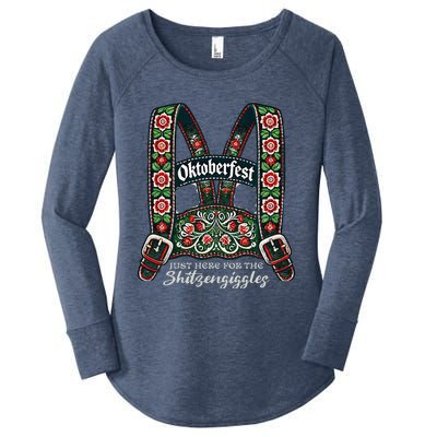 Funny Oktoberfest Lederhosen Women's Perfect Tri Tunic Long Sleeve Shirt