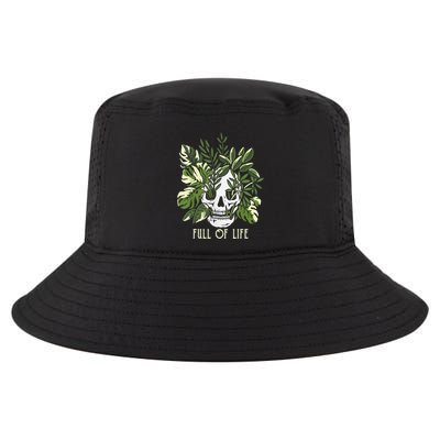 Full Of Life Skull Gardening Garden Leaves Nature Cool Comfort Performance Bucket Hat