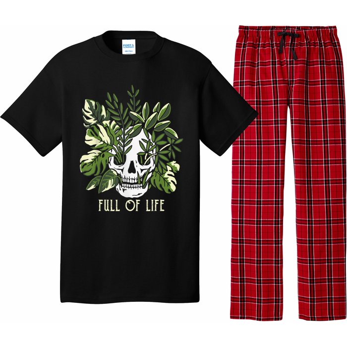 Full Of Life Skull Gardening Garden Leaves Nature Pajama Set