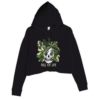 Full Of Life Skull Gardening Garden Leaves Nature Crop Fleece Hoodie