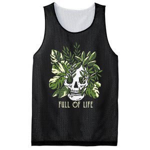 Full Of Life Skull Gardening Garden Leaves Nature Mesh Reversible Basketball Jersey Tank