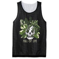 Full Of Life Skull Gardening Garden Leaves Nature Mesh Reversible Basketball Jersey Tank