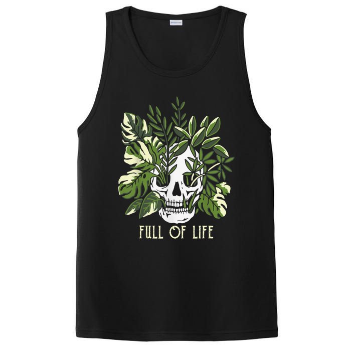 Full Of Life Skull Gardening Garden Leaves Nature PosiCharge Competitor Tank