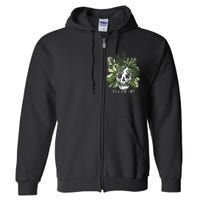 Full Of Life Skull Gardening Garden Leaves Nature Full Zip Hoodie