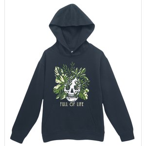 Full Of Life Skull Gardening Garden Leaves Nature Urban Pullover Hoodie