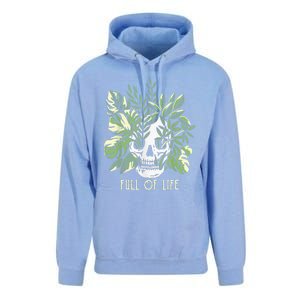 Full Of Life Skull Gardening Garden Leaves Nature Unisex Surf Hoodie