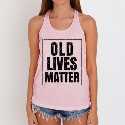 Funny Old Lives Matter Birthday Gift Women's Knotted Racerback Tank