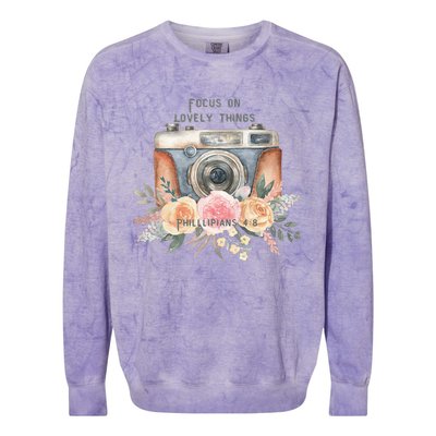 Focus On Lovely Things Colorblast Crewneck Sweatshirt