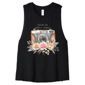 Focus On Lovely Things Women's Racerback Cropped Tank