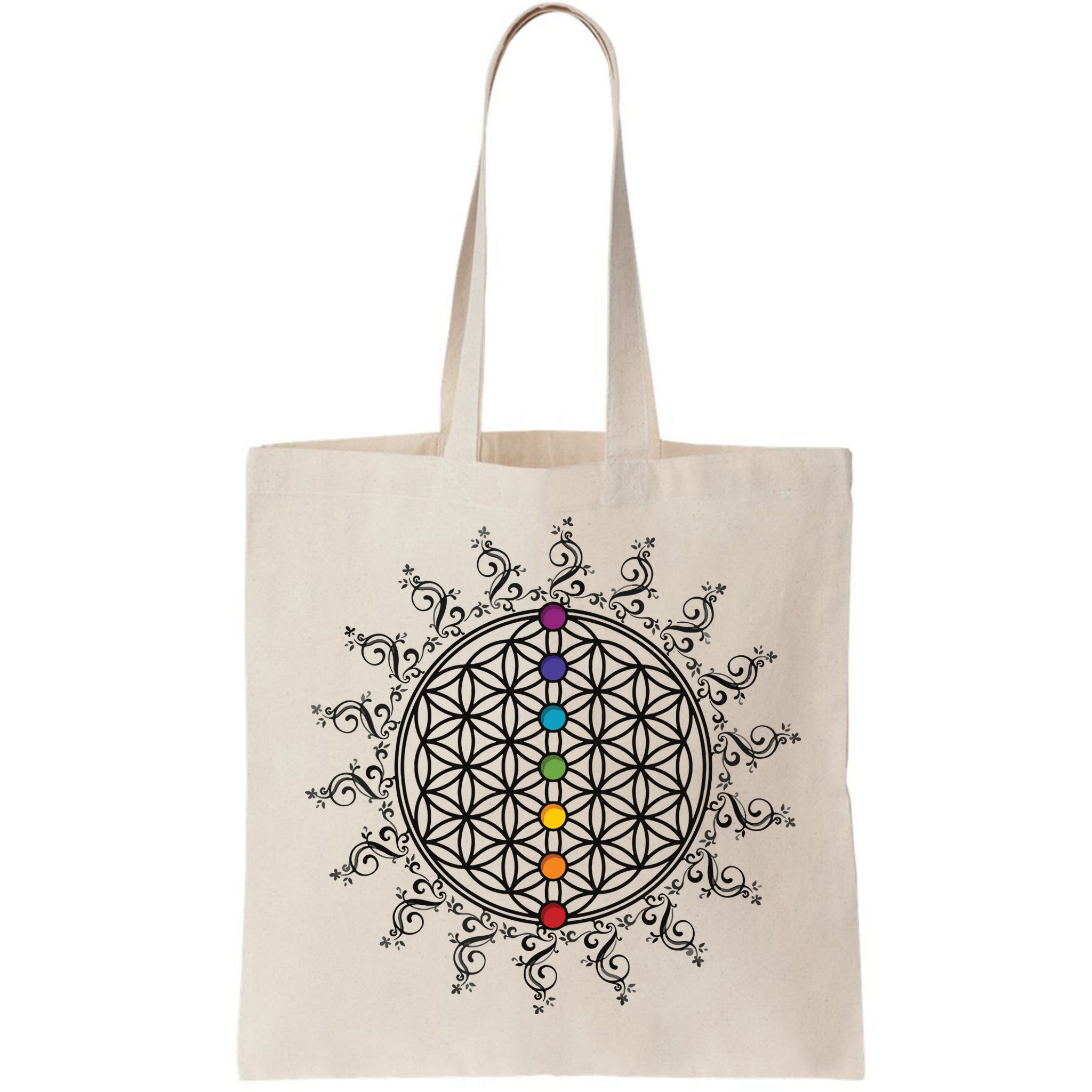 Flower Of Life Sacred Geometry Yoga Chakras Meditation Bag