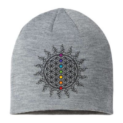 Flower Of Life Sacred Geometry Yoga Chakras Meditation Sustainable Beanie