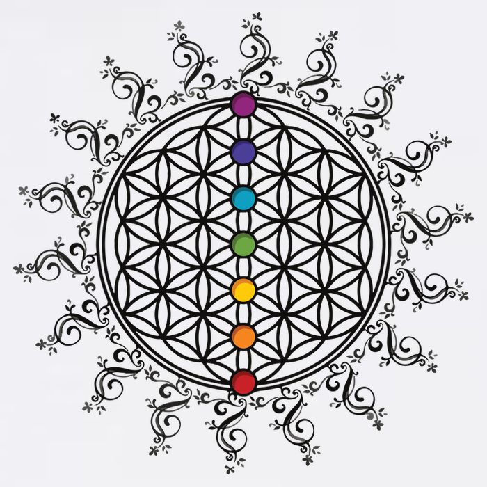 Flower Of Life Sacred Geometry Yoga Chakras Meditation Kids Hoodie