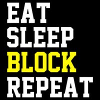 football offensive lineman funny Eat sleep Block repeat Premium Impact Tech Backpack