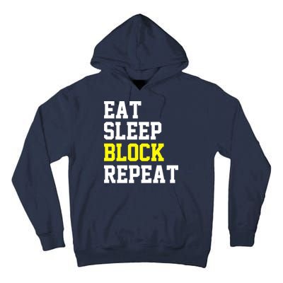 football offensive lineman funny Eat sleep Block repeat Premium Tall Hoodie