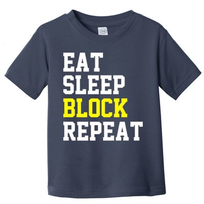 football offensive lineman funny Eat sleep Block repeat Premium Toddler T-Shirt