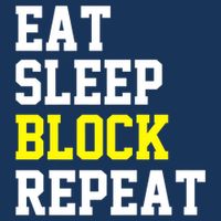 football offensive lineman funny Eat sleep Block repeat Premium Kids Sweatshirt