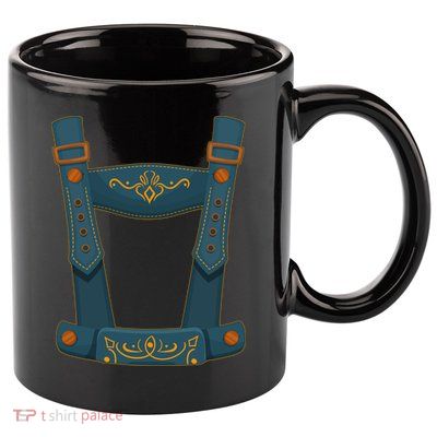 Funny Oktoberfest Lederhosen Costume 11oz C Handle Ceramic Mug