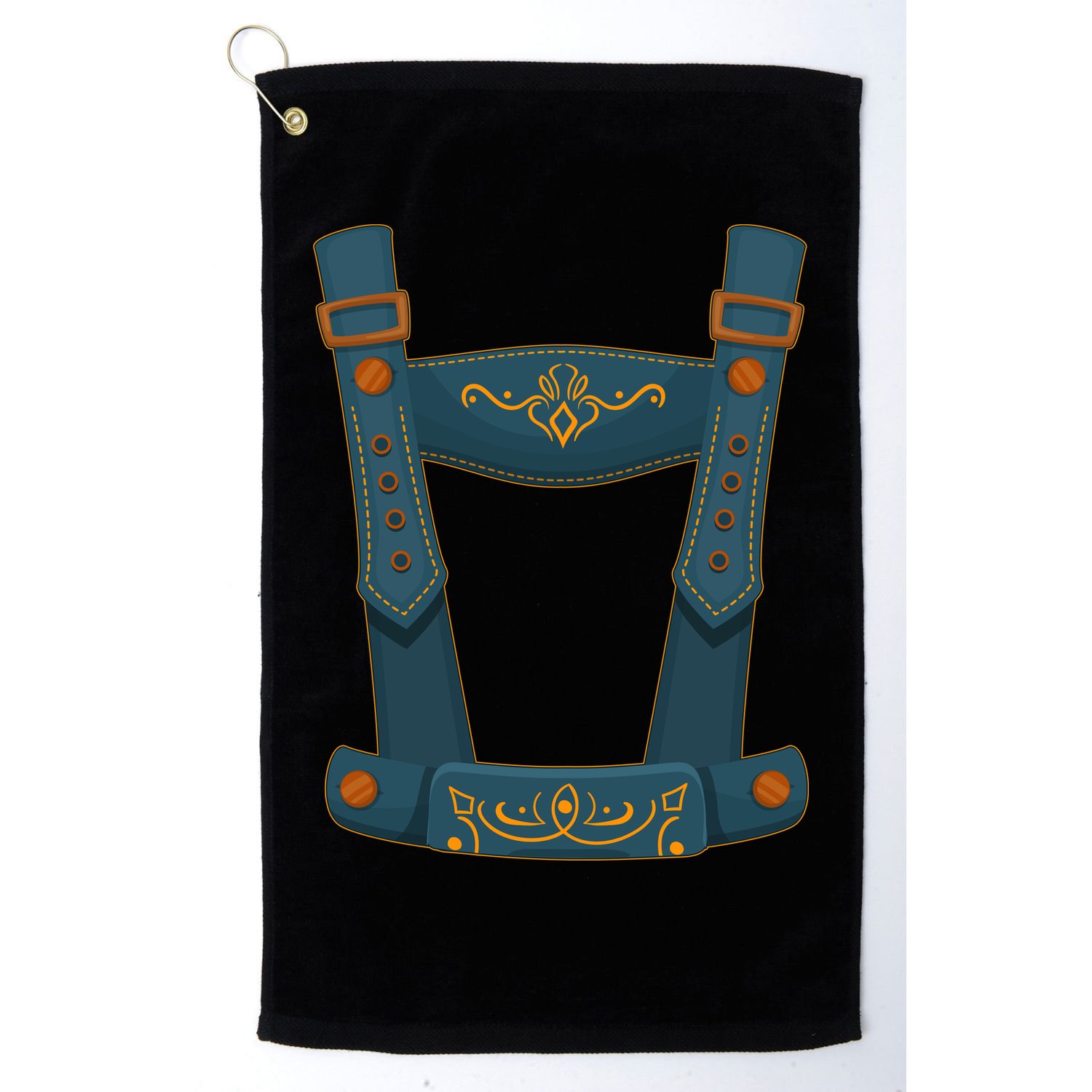 Funny Oktoberfest Lederhosen Costume Golf Towel