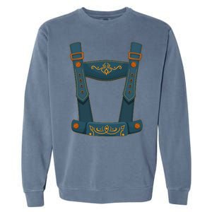 Funny Oktoberfest Lederhosen Costume Garment-Dyed Sweatshirt