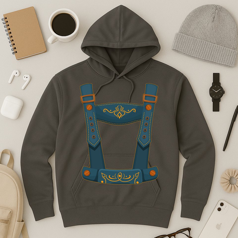 Funny Oktoberfest Lederhosen Costume Hoodie