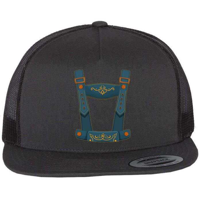 Funny Oktoberfest Lederhosen Costume Flatbill Hat
