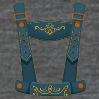 Funny Oktoberfest Lederhosen Costume Flatbill Hat