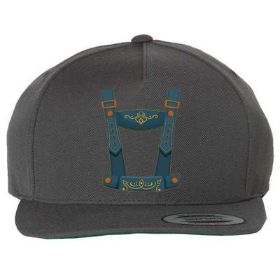 Funny Oktoberfest Lederhosen Costume Wool Snapback Cap