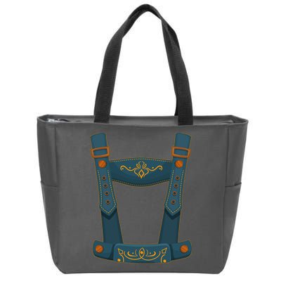 Funny Oktoberfest Lederhosen Costume Zip Tote Bag