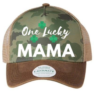 Funny One Lucky Mama St Patricks Day Mom Gift Meaningful Gift Legacy Tie Dye Trucker Hat