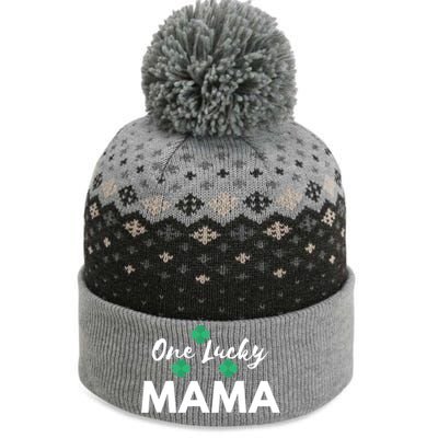 Funny One Lucky Mama St Patricks Day Mom Gift Meaningful Gift The Baniff Cuffed Pom Beanie