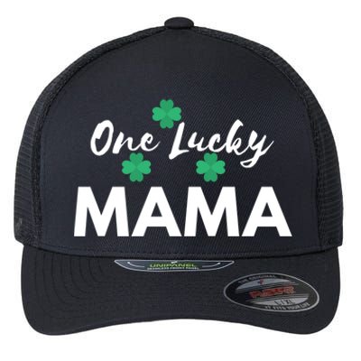 Funny One Lucky Mama St Patricks Day Mom Gift Meaningful Gift Flexfit Unipanel Trucker Cap